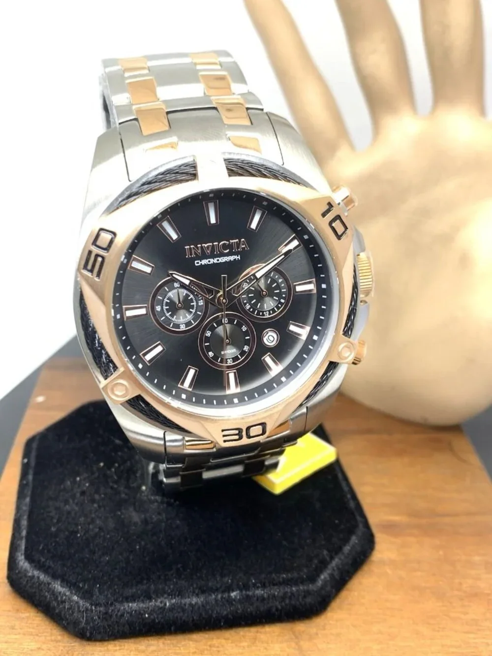 Invicta Men's Watch 34129 Bolt Quartz Chronograph Two Tone Rose Gold Silver 50mm